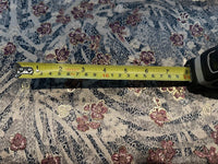 Grey & Black Floral with Magenta Flower &amp; Gold Lurex on Coffee Velvet