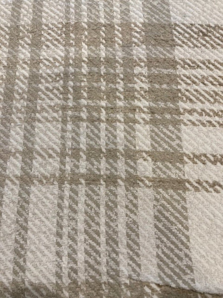 Taupe Checked Twill Heavy Furnishing