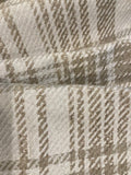 Taupe Checked Twill Heavy Furnishing