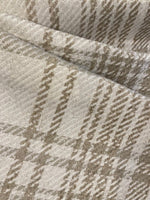 Taupe Checked Twill Heavy Furnishing