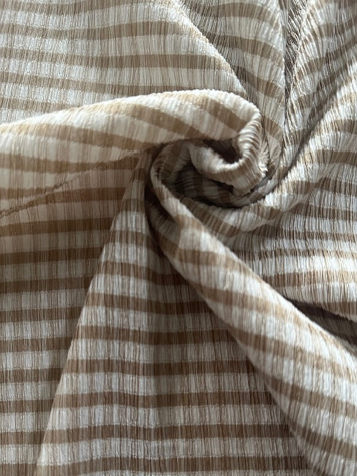 Coffee Seersucker Stripe