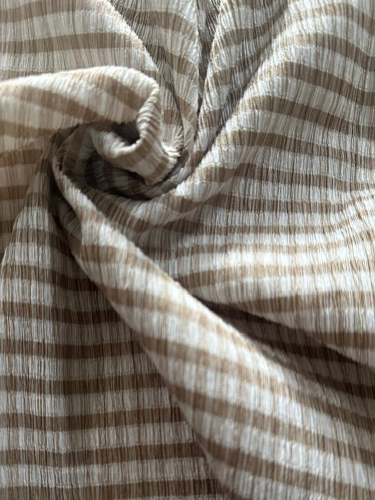 Coffee Seersucker Stripe