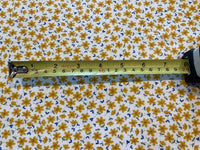 Golden Mustard Ditsy Flowers on Cotton Lawn