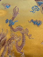 Bright Gold Oriental Dragon Jacquard
