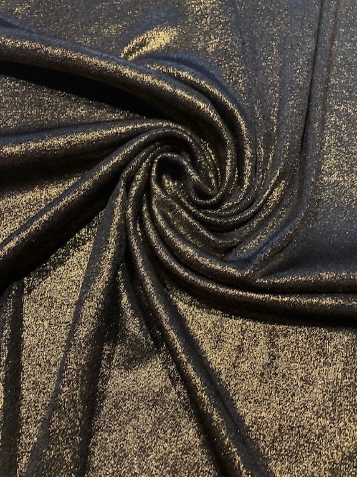 Gold Foil Print Glitter effect on Black Knit