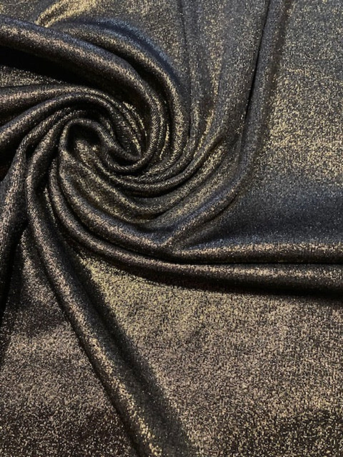 Gold Foil Print Glitter effect on Black Knit