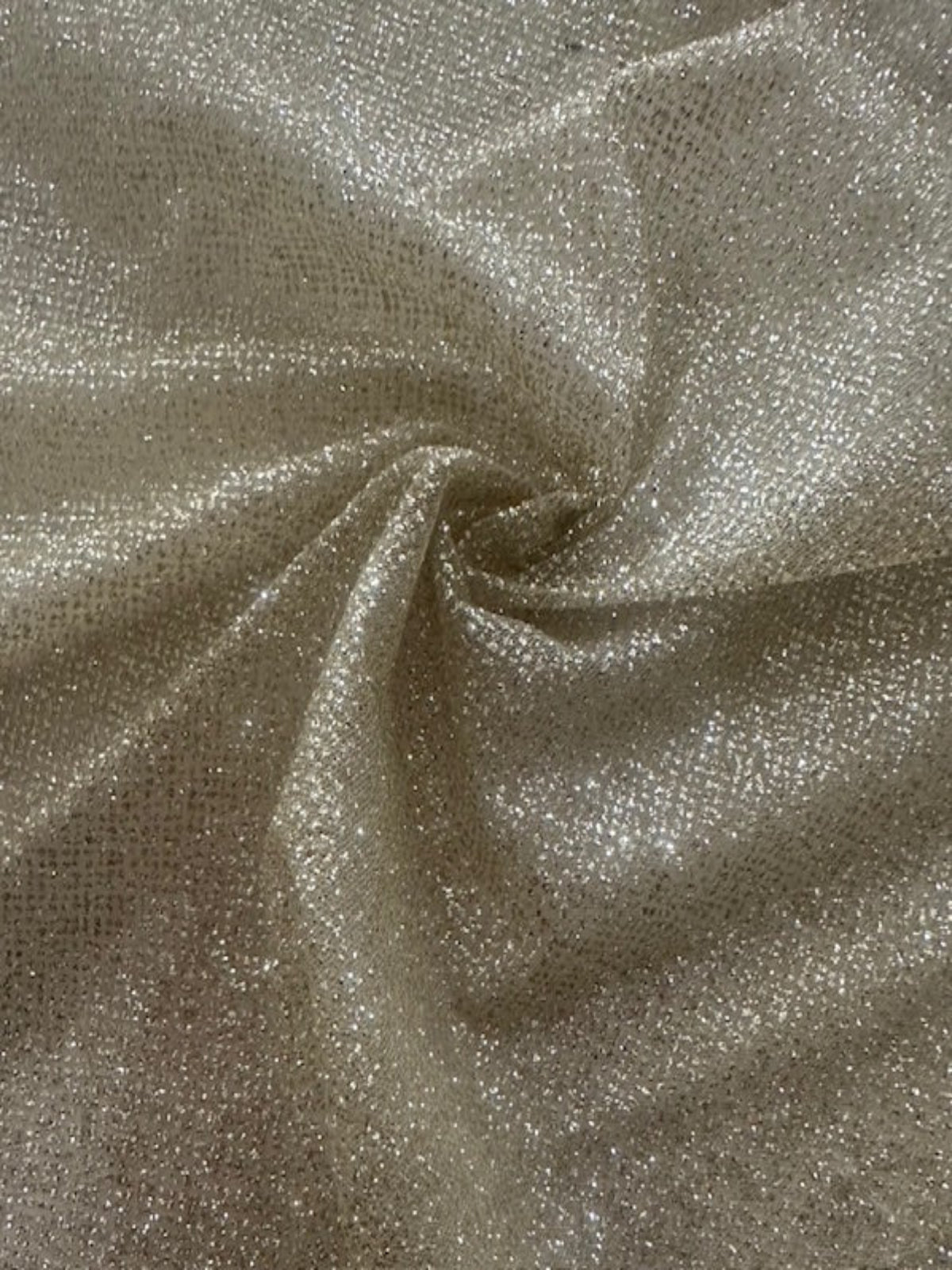 Gold Allover Glitter on Tulle
