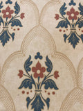 Bottle & Terracotta Gothic Design on Deep Cream " Zoffany - Gothic Flower"