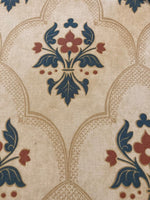 Bottle & Terracotta Gothic Design on Deep Cream " Zoffany - Gothic Flower"