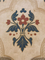 Bottle & Terracotta Gothic Design on Deep Cream " Zoffany - Gothic Flower"