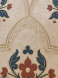 Bottle & Terracotta Gothic Design on Deep Cream " Zoffany - Gothic Flower"