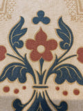 Bottle & Terracotta Gothic Design on Deep Cream " Zoffany - Gothic Flower"