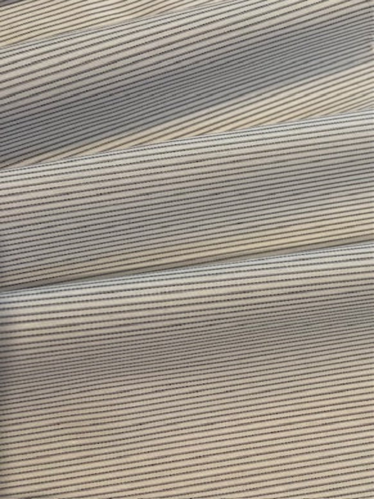 Grey Pinstripe Shirting Weight