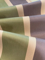Brown & shades of Green Stripes Running Across the Fabric, Crisp Finish