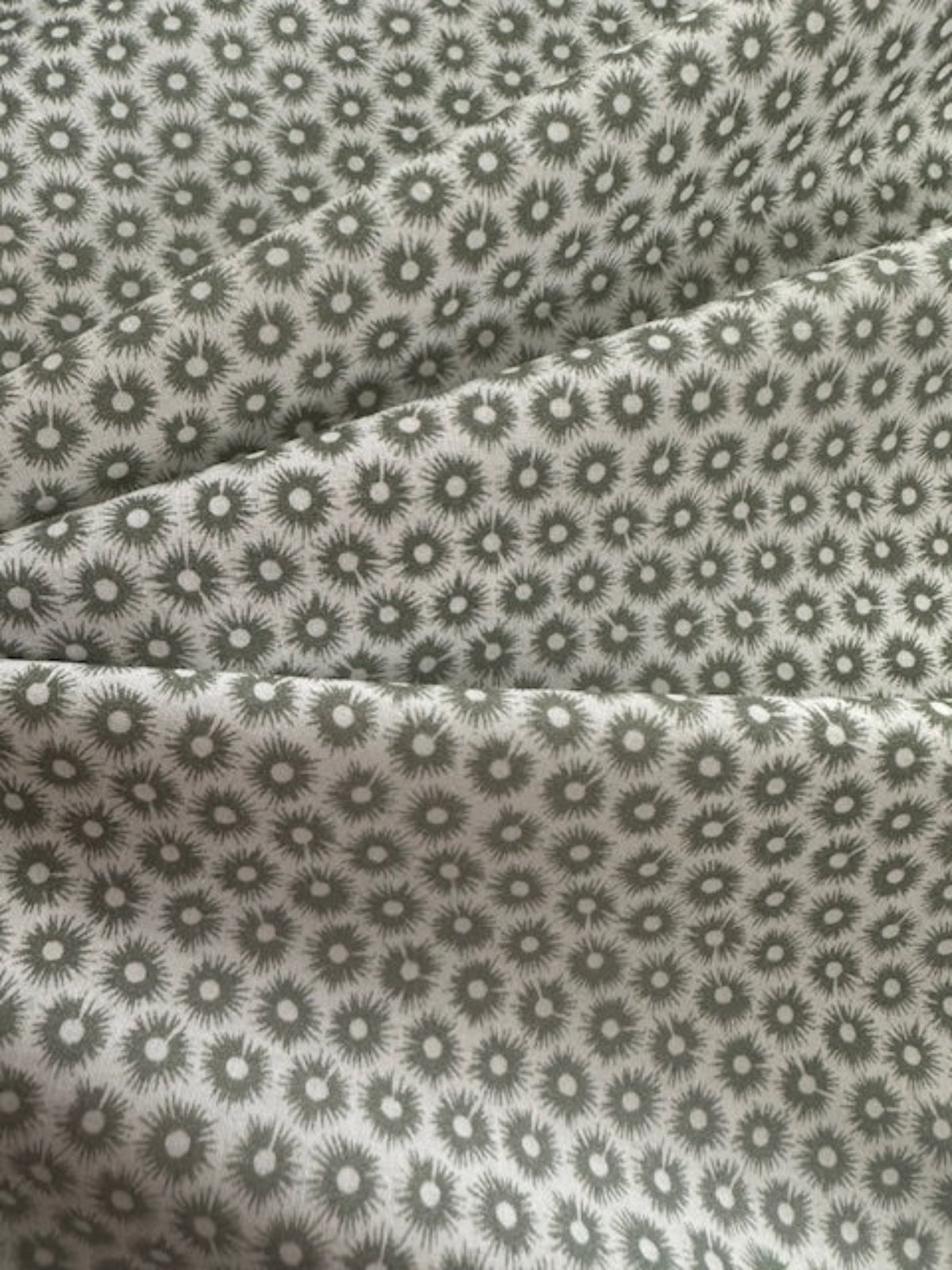 Bottle Green Star on Cotton Lawn