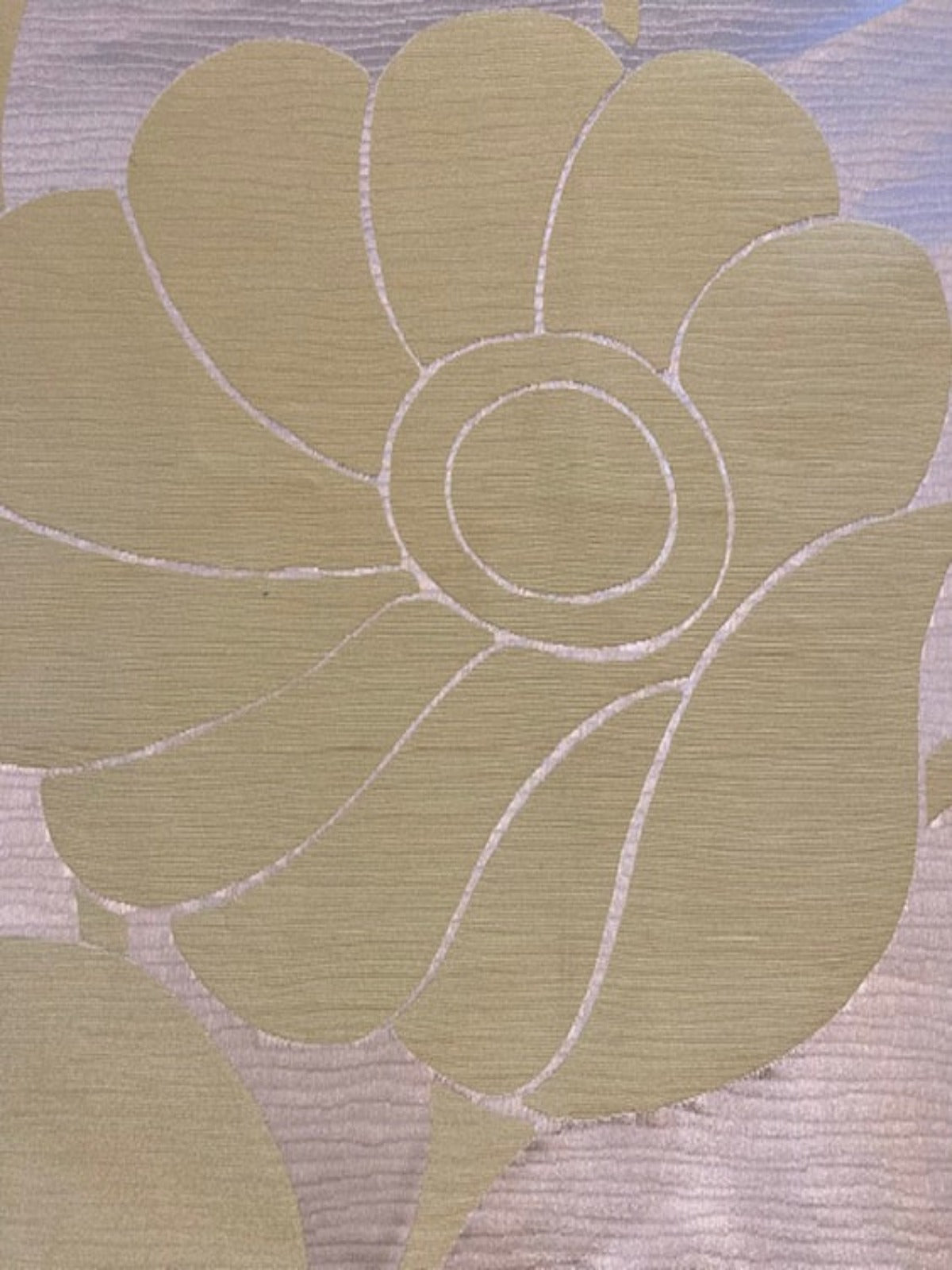 Apple/Silver Large Flower Damask "Harlequin - Empathy"