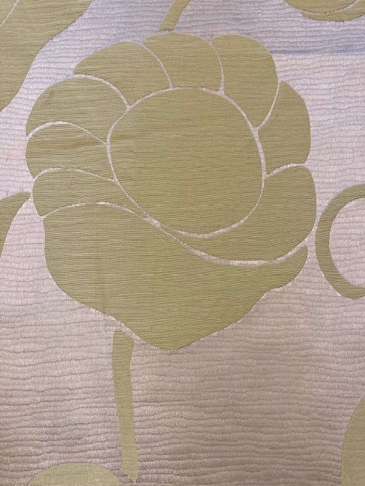 Apple/Silver Large Flower Damask "Harlequin - Empathy"