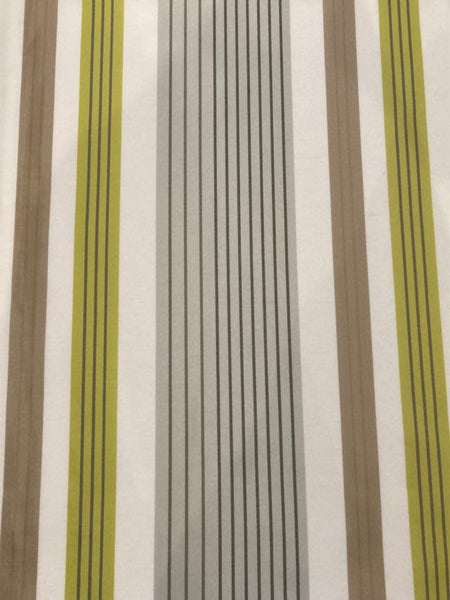 Lime/Grey Stripe. Stripes run along the Fabric.