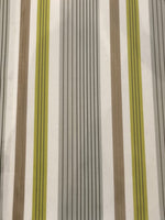 Lime/Grey Stripe. Stripes run along the Fabric.