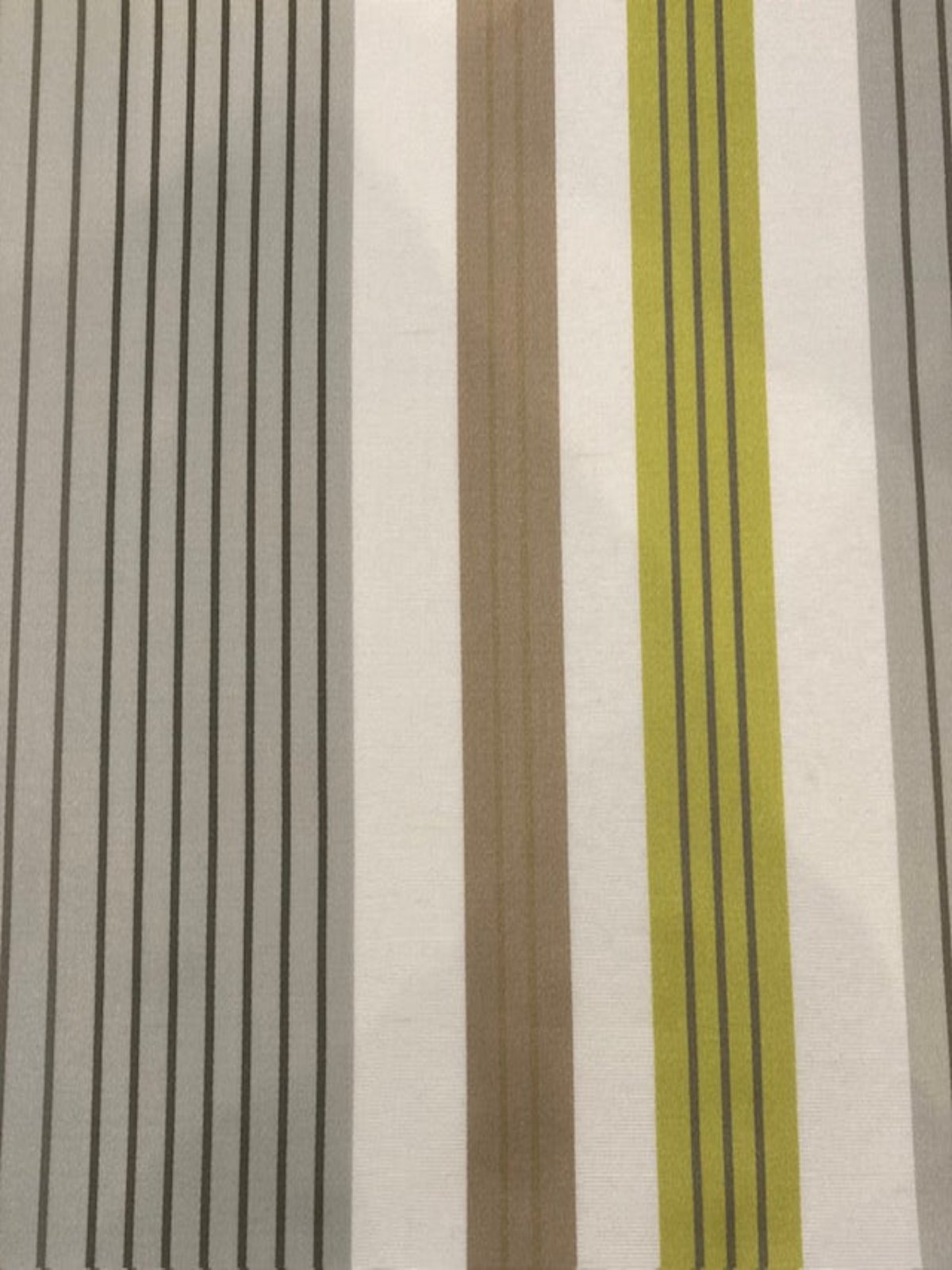 Lime/Grey Stripe. Stripes run along the Fabric.