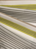 Lime/Grey Stripe. Stripes run along the Fabric.