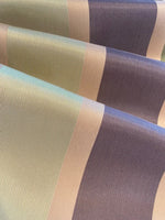 Green /Mink Stripe Running Across the Fabric