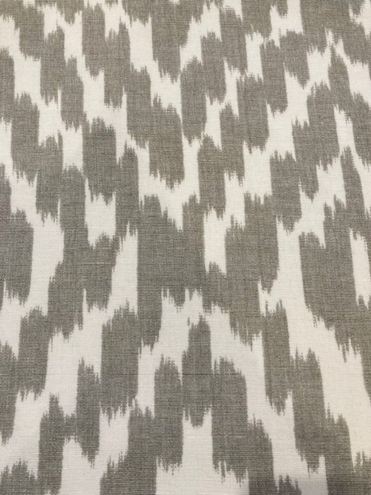 Grey Brushstrokes forming Diamond Shapes on Cotton