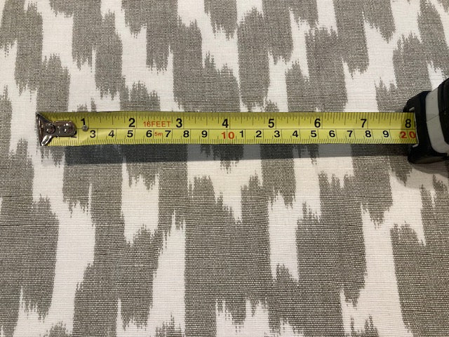 Grey Brushstrokes forming Diamond Shapes on Cotton