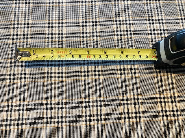 Black Check with Mustard Highlight - One Way Stretch