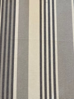 Grey Stripes on Wide 250cm Cotton. Stripes run along the fabric