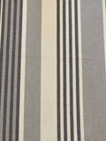 Grey Stripes on Wide 250cm Cotton. Stripes run along the fabric