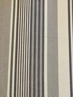 Grey Stripes on Wide 250cm Cotton. Stripes run along the fabric