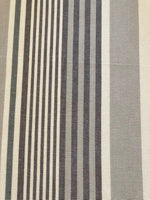 Grey Stripes on Wide 250cm Cotton. Stripes run along the fabric