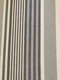 Grey Stripes on Wide 250cm Cotton. Stripes run along the fabric