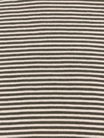 Grey/Ivory Stripe Woven Linen Mix with Stretch. Dressweight