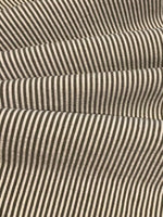 Grey/Ivory Stripe Woven Linen Mix with Stretch. Dressweight