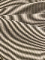 Grey/Ivory Stripe Woven Linen Mix with Stretch. Dressweight