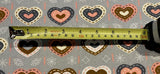 Hearts on Grey Cotton