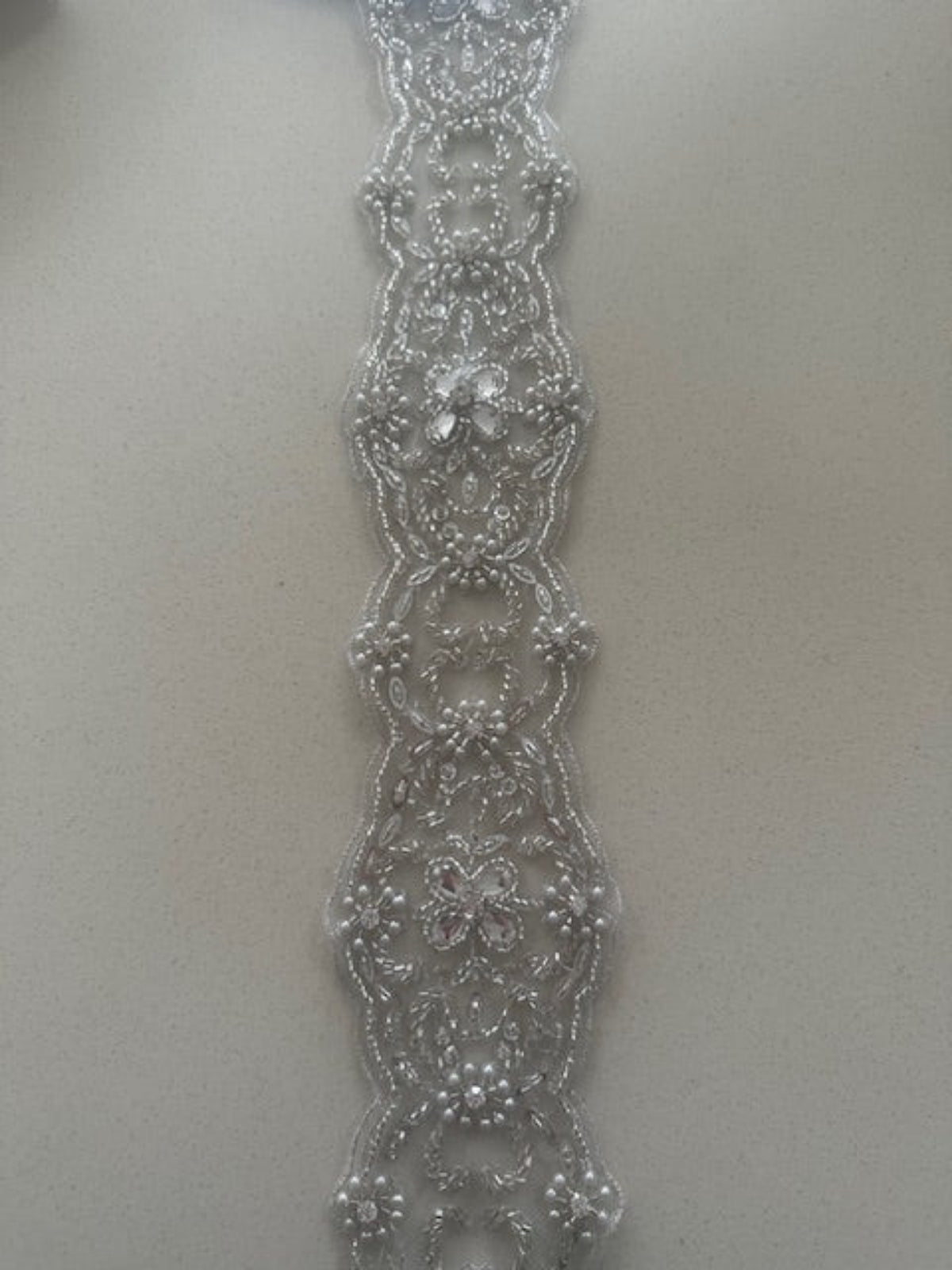 Heavily Crystal & Beaded Trim, 7cm Wide