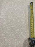 Ivory Flower in Circle Embroidery Broderie Anglais