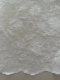 Ivory Flower Lace with Scalloped Edge & silver Lurex Detail