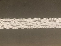 Ivory Flower Chantilly Lace Trim with some Stretch. 3cm Wide