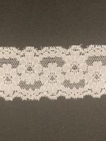 Ivory Flower Chantilly Lace Trim with some Stretch. 3cm Wide