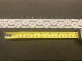 Ivory Flower Chantilly Lace Trim with some Stretch. 3cm Wide