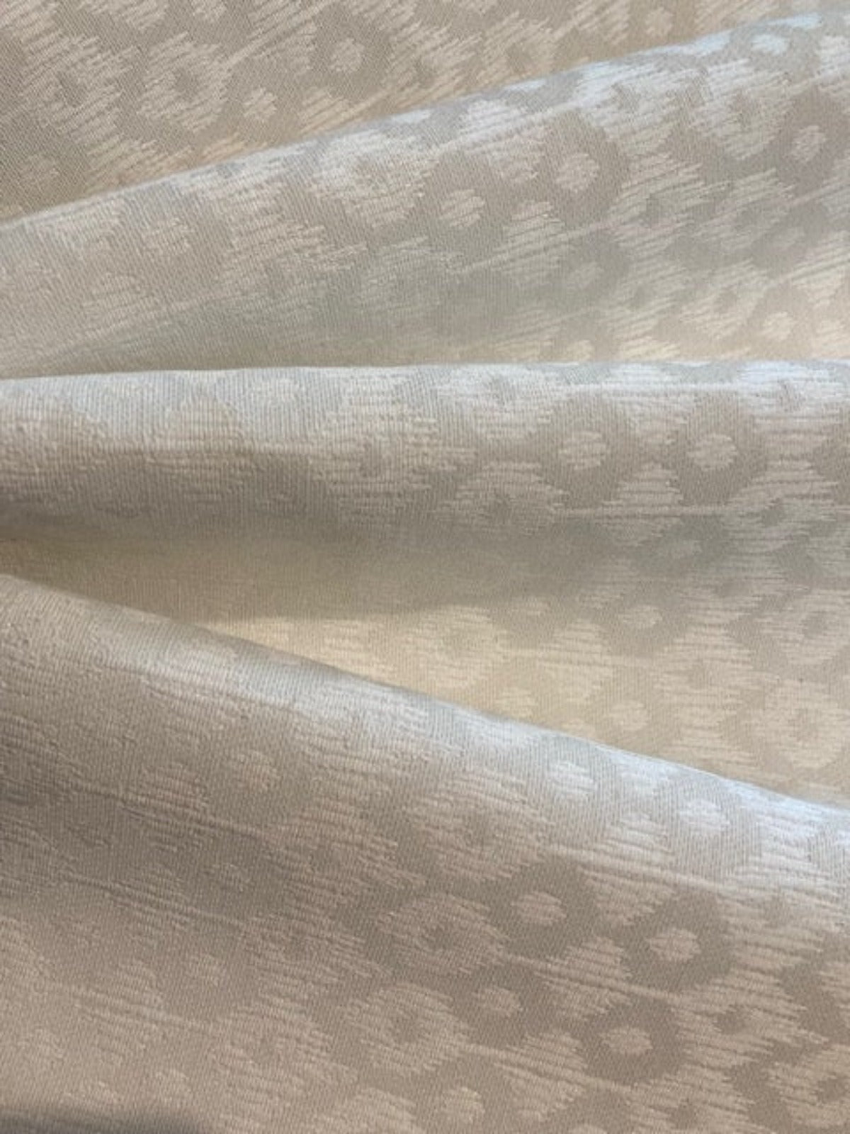 Ivory on Ivory Cotton Damask " Clarke & Clarke- Chico Bianco"