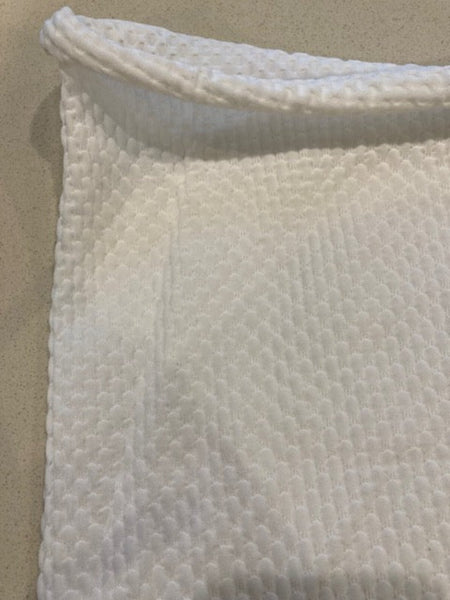 Ivory Embossed tubular knit