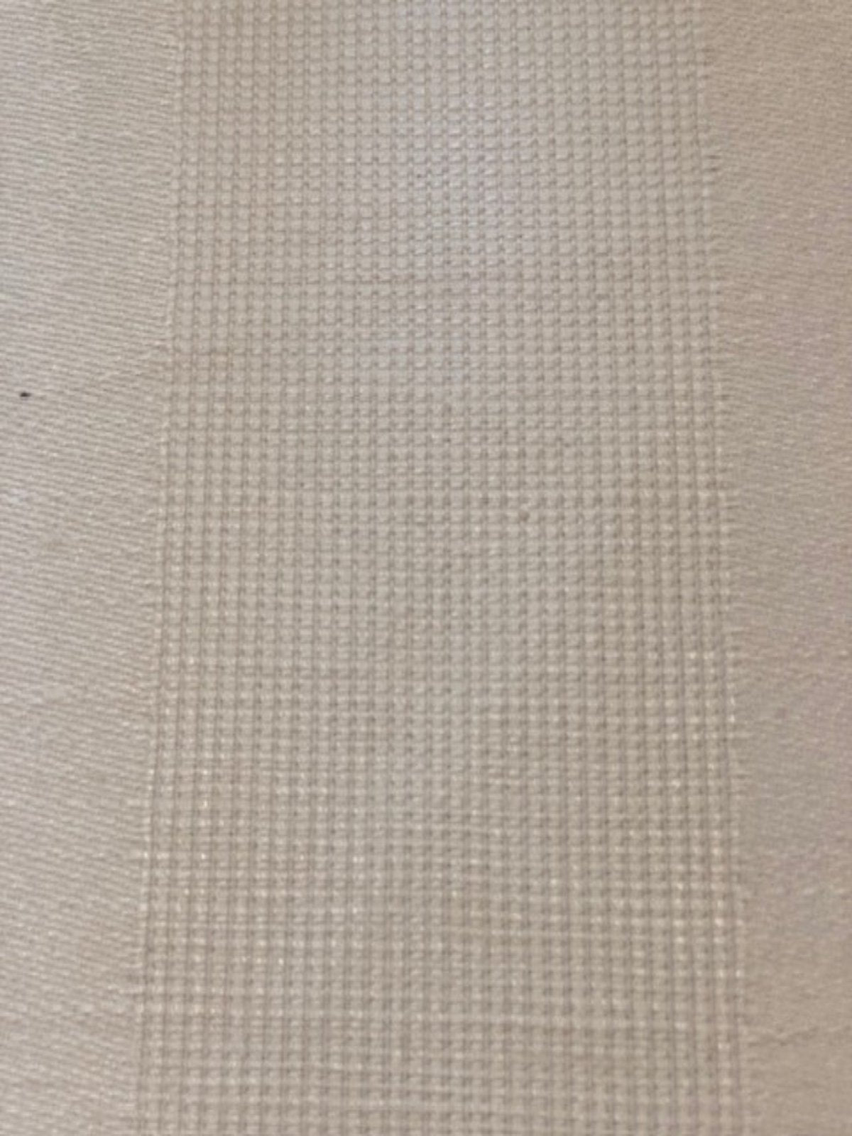 Ivory on Ivory Linen Jacquard Stripe - Stripes running along the Fabric