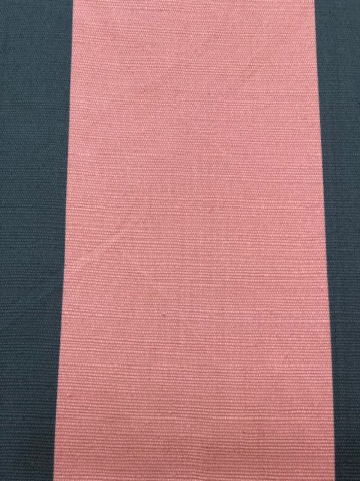 Pink /Navy Broad Linen Mix "Jack Wills" Stripe. Stripes Running Along the Fabric