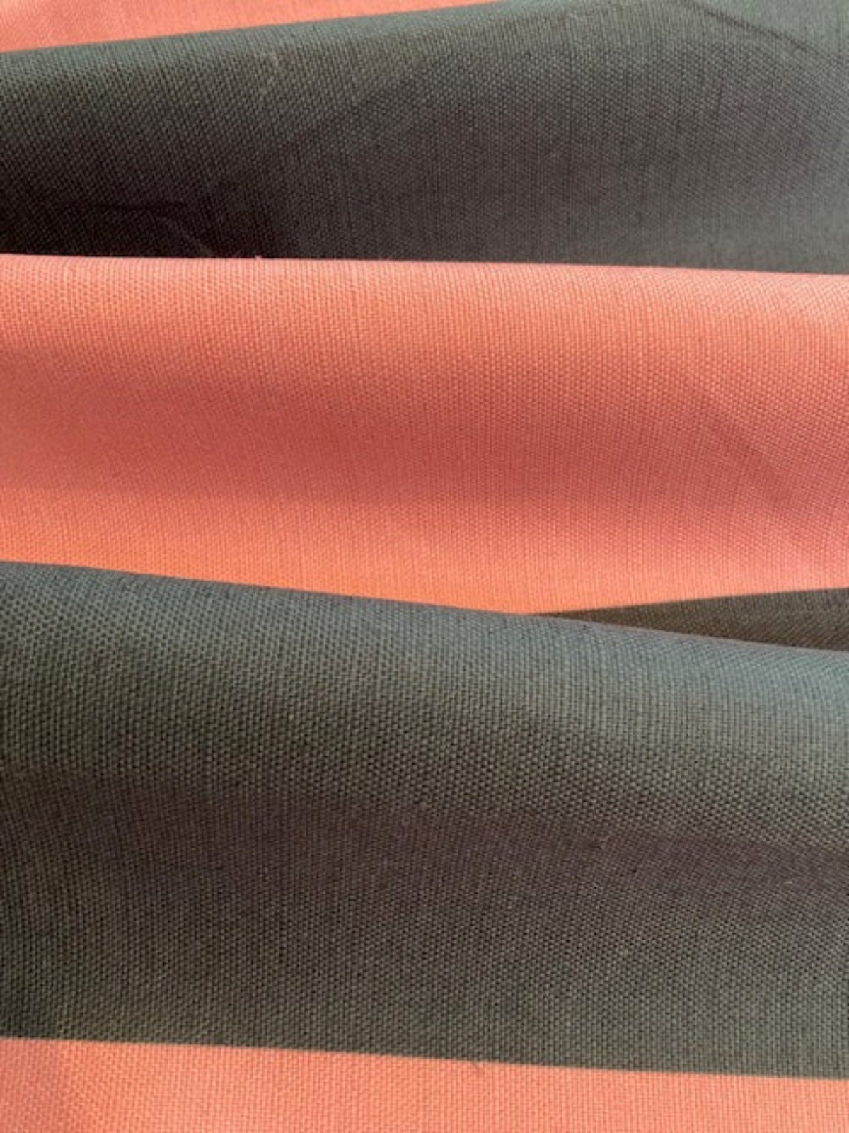 Pink /Navy Broad Linen Mix "Jack Wills" Stripe. Stripes Running Along the Fabric