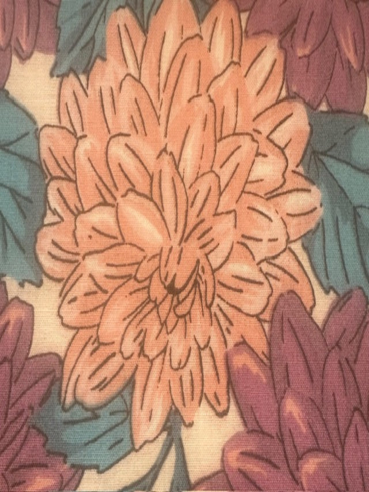 Lavender Floral on Poly/Cotton